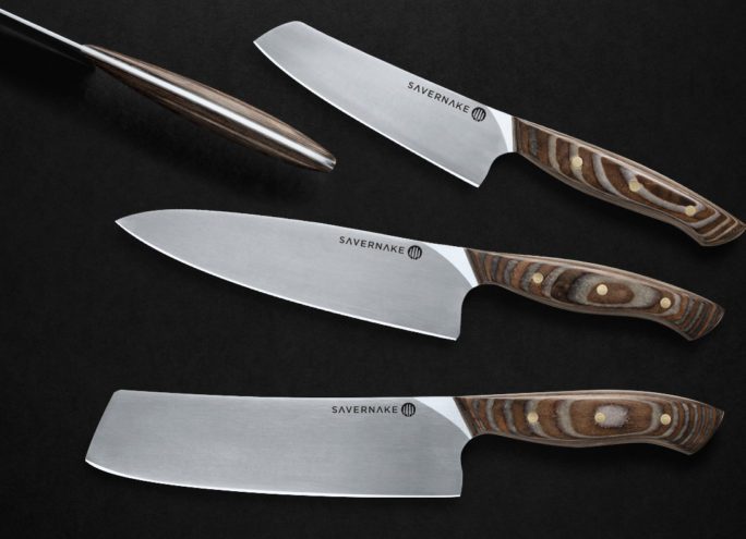 Aquila knife set shown against a black background