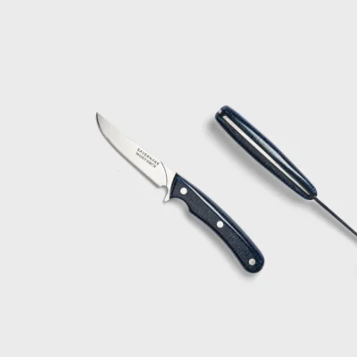 Cervus 9cm outdoor knife with Massy-Birch tweed handle, product shot