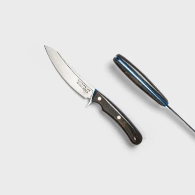 Crescent 11.5cm outdoor knife with Massy-Birch tweed handle, product shot